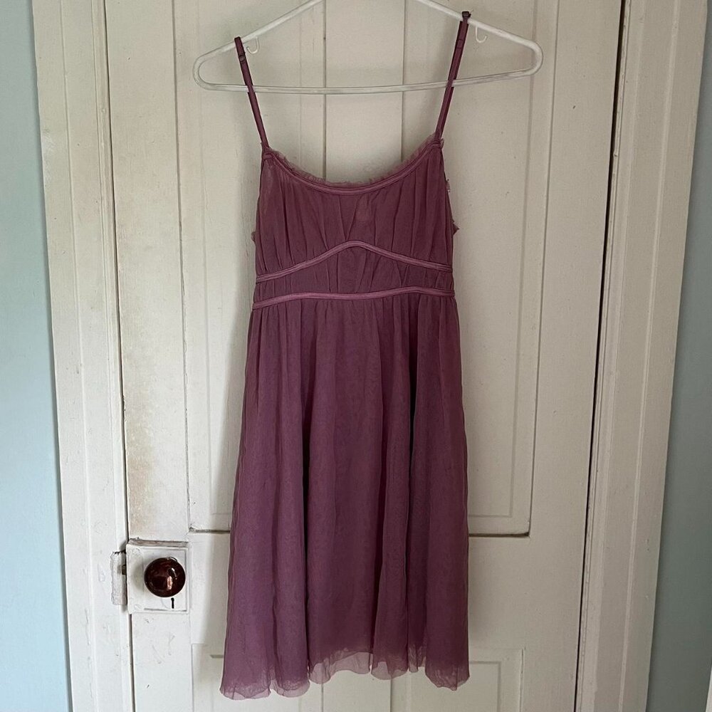 Vera Wang mauve slippy dress